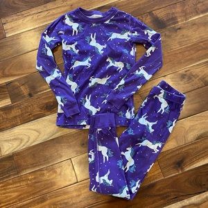 Hanna Andersson size 130 (8) purple unicorn pajamas